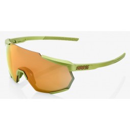 Okulary 100% RACETRAP Matte Metallic Viperidae - Bronze Multilayer Mirror Lens (Szkła Brązowe Lustrzane Wielowarstwowe, LT 17% +
