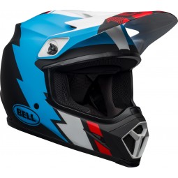 KASK BELL MX-9 MIPS STRIKE MATTE BLACK/BLUE/WHITE