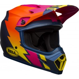 KASK BELL MX-9 MIPS STRIKE MATTE BLUE/ORANGE/PINK