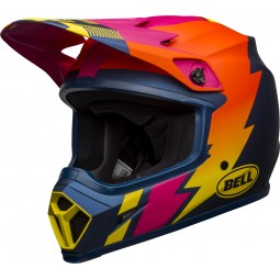 KASK BELL MX-9 MIPS STRIKE MATTE BLUE/ORANGE/PINK