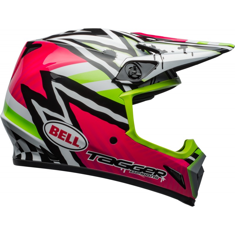 KASK BELL MX-9 MIPS TAGGER ASYMETRIC PINK/GREEN