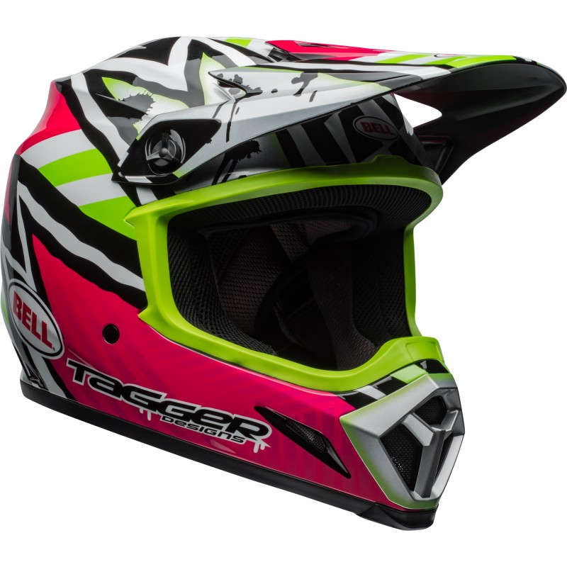KASK BELL MX-9 MIPS TAGGER ASYMETRIC PINK/GREEN