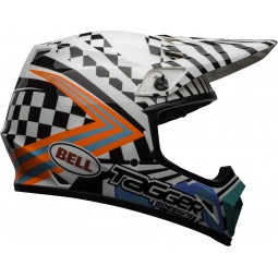 KASK BELL MX-9 MIPS TAGGER CHECK ME OUT GLOSS WHITE/BLACK