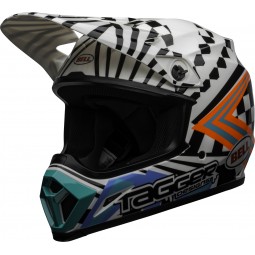 KASK BELL MX-9 MIPS TAGGER CHECK ME OUT GLOSS WHITE/BLACK