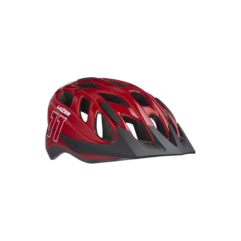 Lazer Kask J1 Red +Siatka +LED