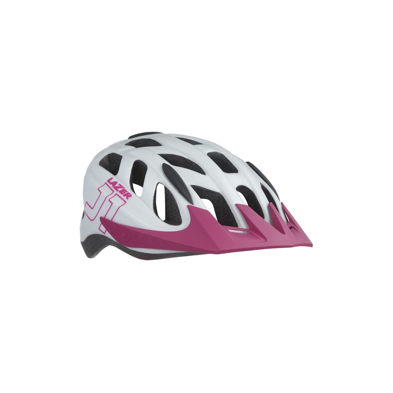 Lazer Kask J1 Mat White Pink +Siatka +LED