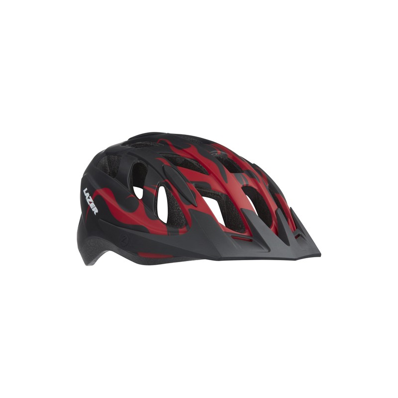 Lazer Kask J1 Red Flames +Siatka +LED