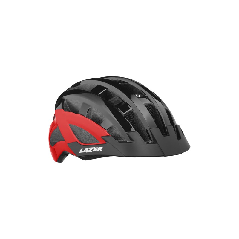 Lazer Kask Comp DLX MIPS Black Red Uni +Siatka +LED