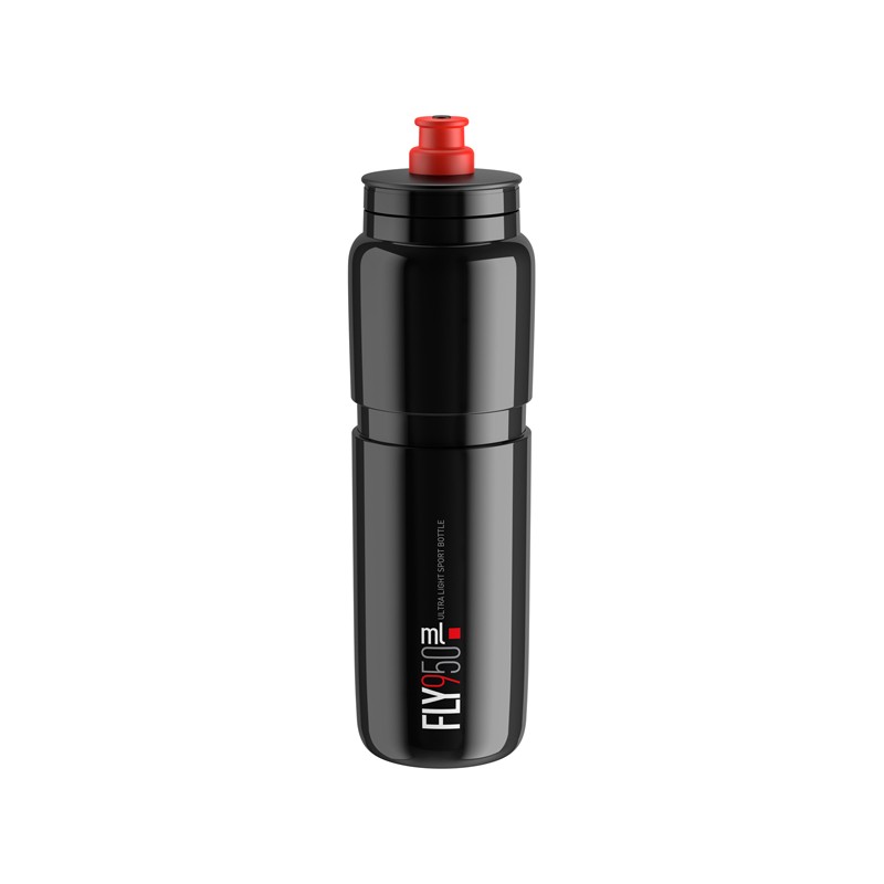 Elite Bidon Fly Black Red logo 950ml