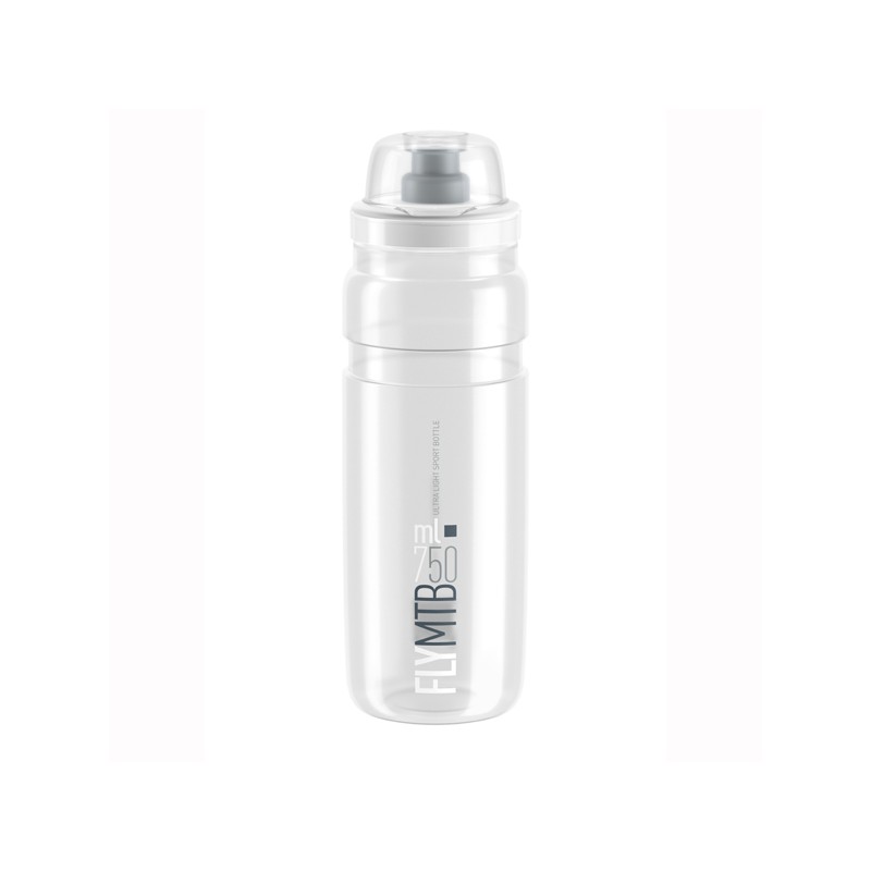 Elite Bidon Fly MTB Clear Grey logo 750 ml