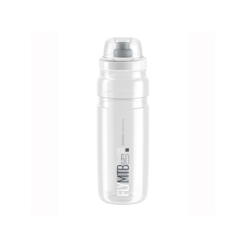 Elite Bidon Fly MTB Clear Grey logo 750 ml