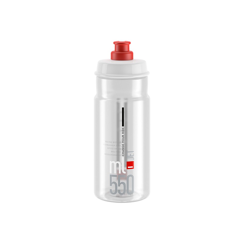 Elite Bidon Jet Clear Czerwony 550ml