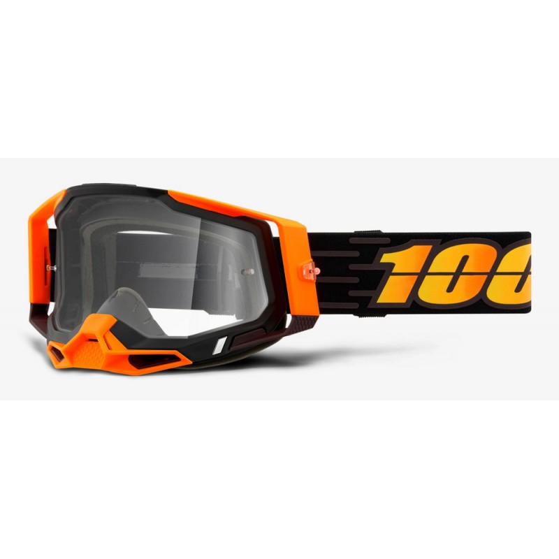 Gogle 100% RACECRAFT 2 COSTUME 2 (Szyba Przezroczysta Anti-Fog, LT 88%-92% + 10 Zrywek) (NEW)