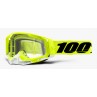 Gogle 100% RACECRAFT 2 YELLOW (Szyba Przezroczysta Anti-Fog, LT 88%-92% + 10 Zrywek) (NEW)