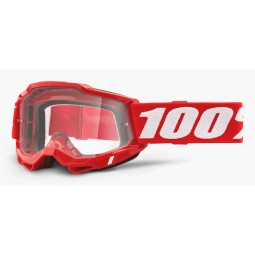Gogle 100% ACCURI 2 RED (Szyba Przezroczysta Anti-Fog, LT 88%-92%) (NEW)
