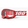 Gogle 100% ACCURI 2 RED (Szyba Przezroczysta Anti-Fog, LT 88%-92%) (NEW)