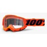 Gogle 100% ACCURI 2 OTG ORANGE - Na okulary (Szyba Przezroczysta, LT 88%-92%) (NEW)