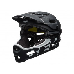 Kask full face BELL SUPER 3R MIPS matte black white roz. M (55–59 cm) (DWZ)