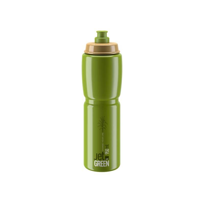 Elite Bidon Jet Green Olive White logo 950ml