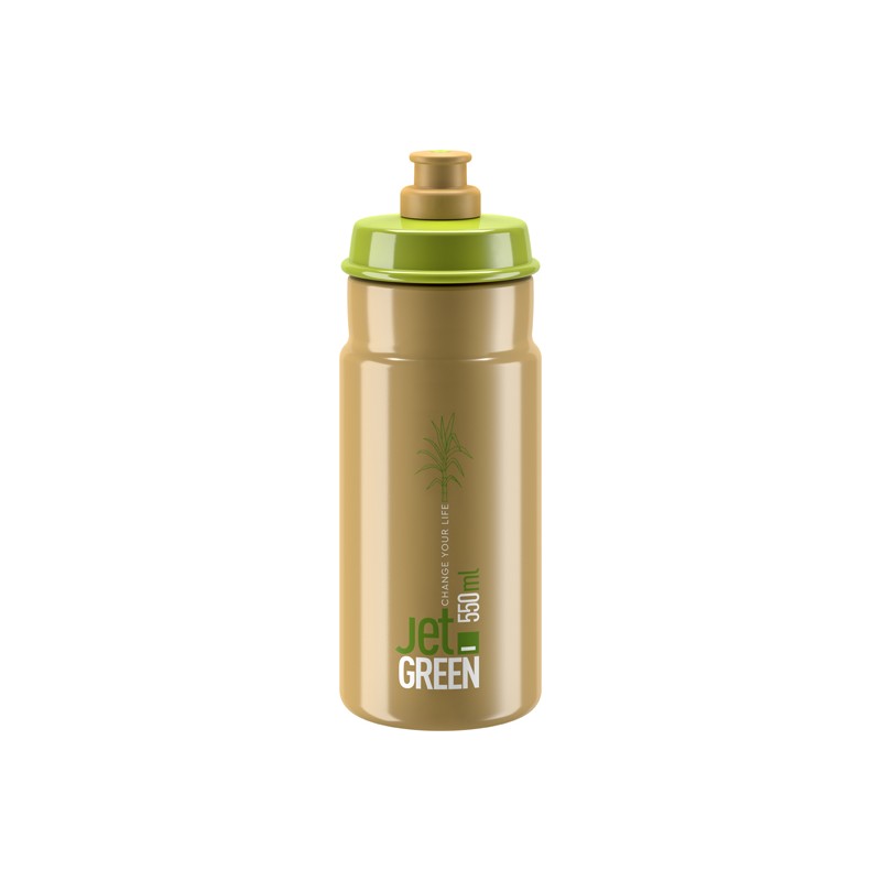 Elite Bidon Jet Green Brown White logo 550ml