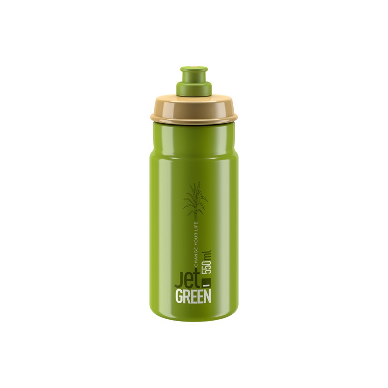 Elite Bidon Jet Green Olive White logo 550ml