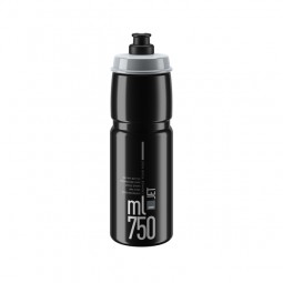 Elite Bidon Jet Black Grey logo 750ml