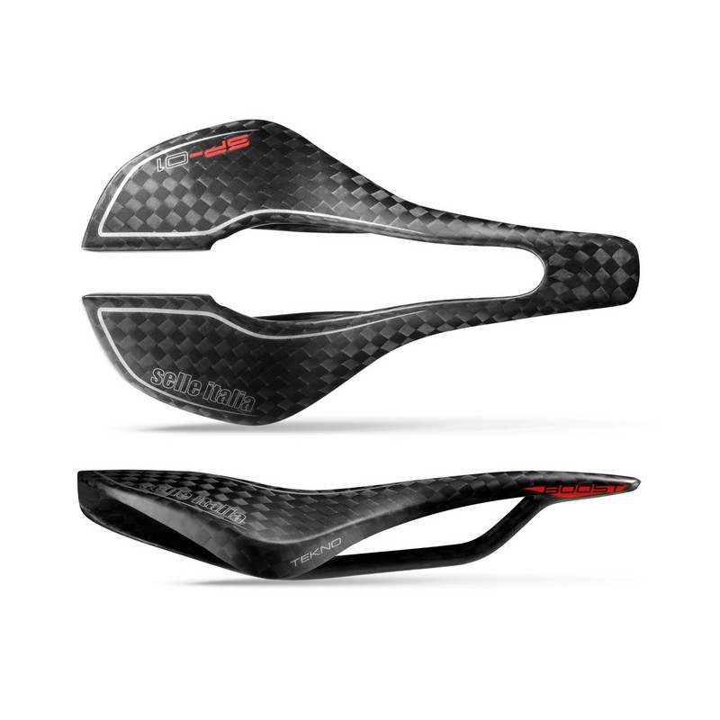 Siodło SELLE ITALIA SP-01 BOOST TEKNO SUPERFLOW S (id match - S3) Hi-Tech carbon 7x9, czarne (NEW)