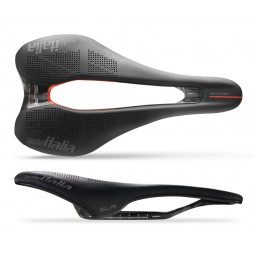 Siodło SELLE ITALIA SLR BOOST KIT CARBONIO SUPERFLOW L (id match - L3) carbon +10mm 7x9, fibra-tek, czarne (NEW)