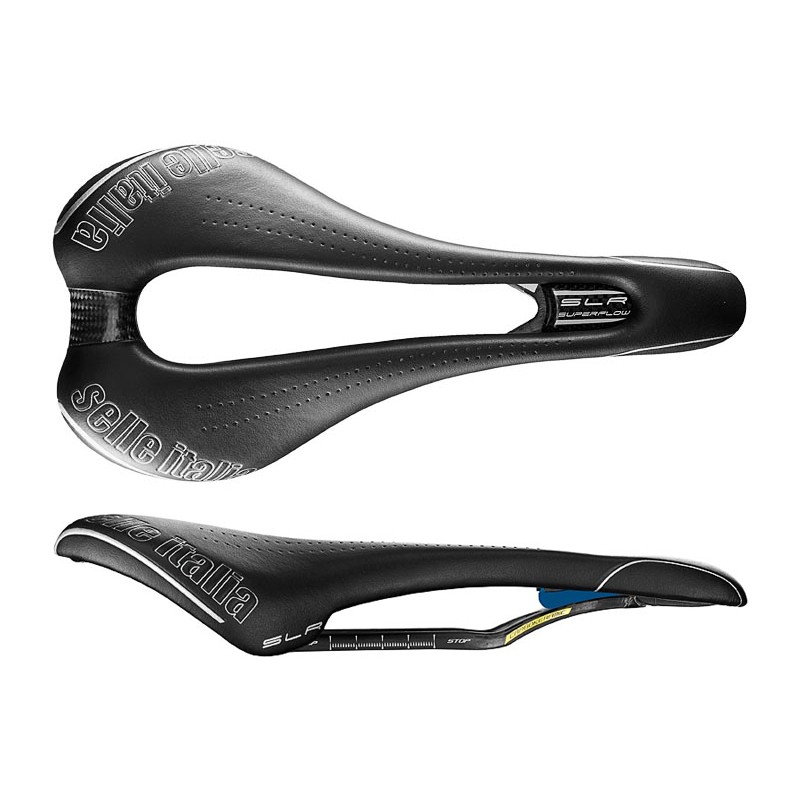 Siodło SELLE ITALIA SLR KIT CARBONIO SUPERFLOW S (id match - S3) carbon +10mm 7x9, fibra-tek, czarne (NEW)