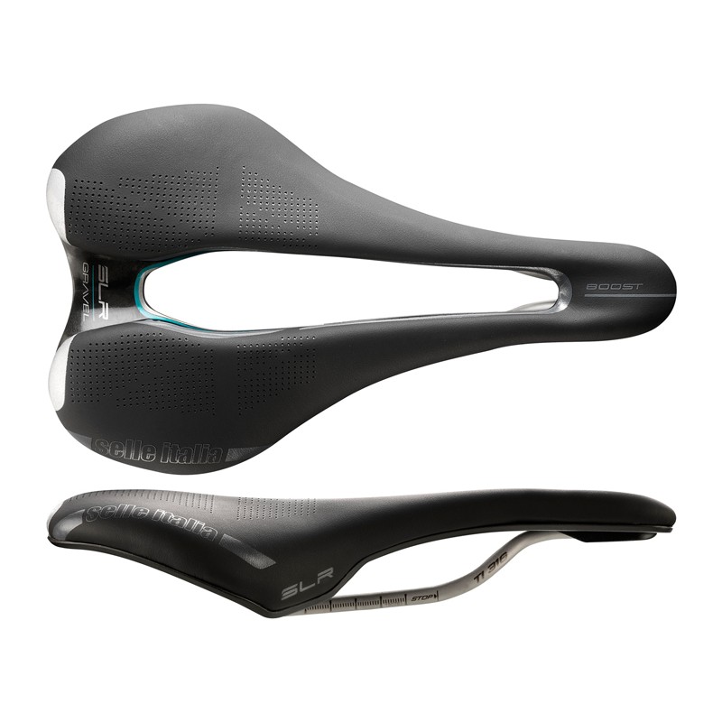 Siodło SELLE ITALIA SLR BOOST GRAVEL SUPERFLOW L (id match - L3) ti 316 tube 7, fibra-tek, czarne (NEW)