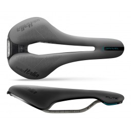 Siodło SELLE ITALIA FLITE BOOST SUPERFLOW GRAVEL S (id match - S3) TI 316 Tube 7, fibra-tek, czarne (NEW)