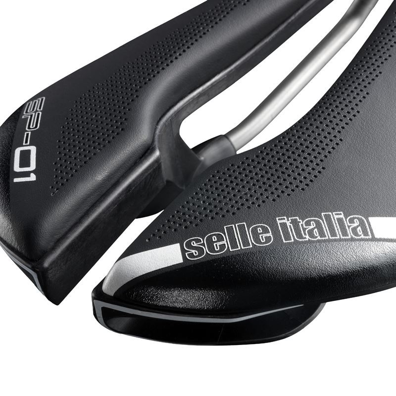 Siodło SELLE ITALIA SP-01 BOOST SUPERFLOW L (id match - L3) TI 316 Tube 7, fibra-tek, 194g czarne (NEW)