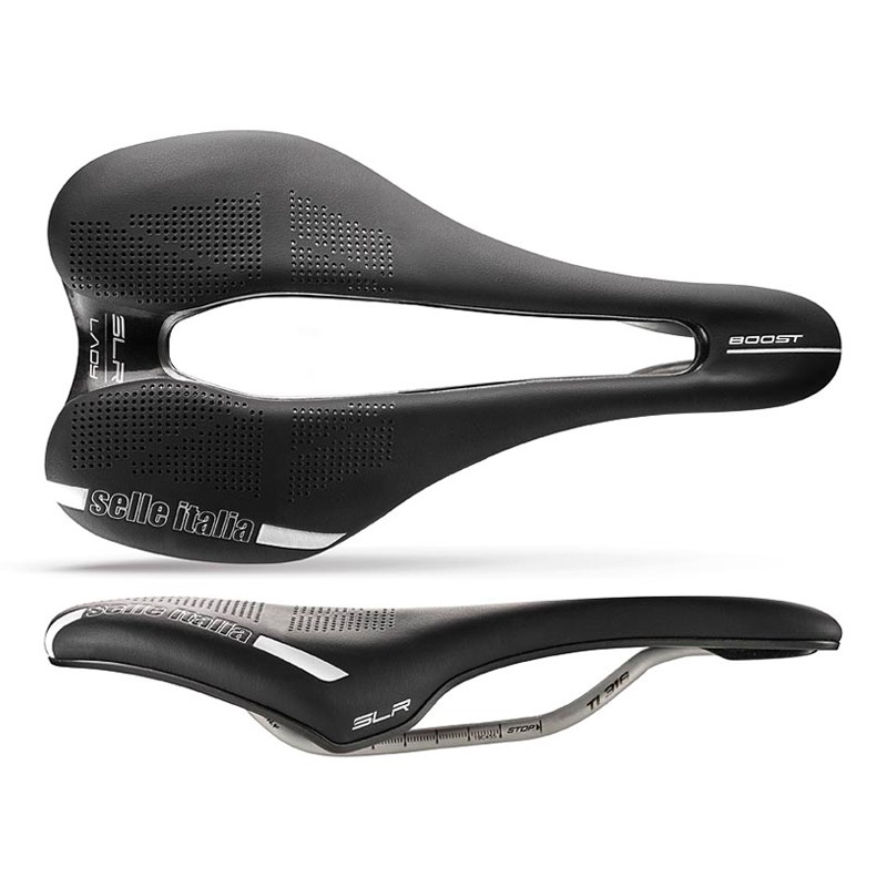 Siodło SELLE ITALIA SLR BOOST LADY SUPERFLOW S (id match - S3) ti 316 tube 7, fibra-tek, czarne (NEW)
