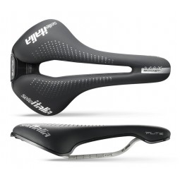 Siodło SELLE ITALIA MAX FLITE BOOST GEL SUPERFLOW L (id match - L3) TI 316 Tube 7, fibra-tek, czarne (NEW)