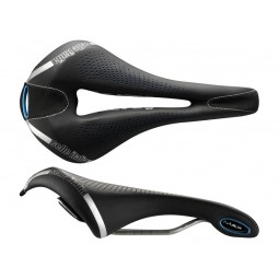 Siodło SELLE ITALIA MAX FLITE E-BIKE GEL SUPERFLOW L (id match - L3) TI 316 Tube 7, fibra-tek - Mokka, 320g czarno-niebieski (DW