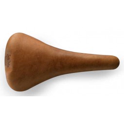 Siodło SELLA ITALIA FLITE RACER TI 316 Tube 7, skórzane jasne brązowe 230g (NEW)