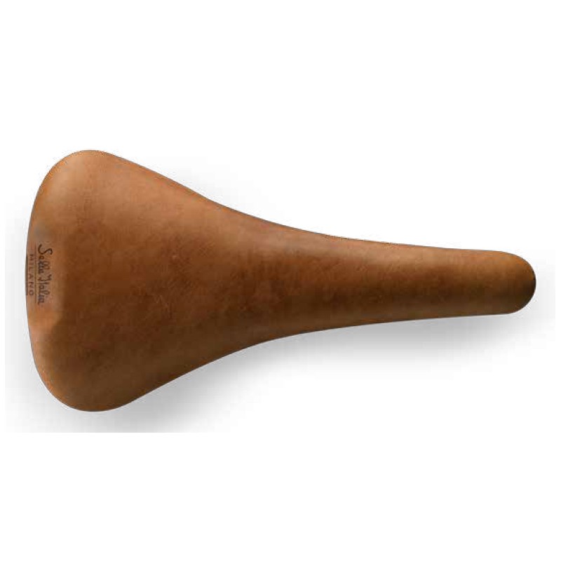 Siodło SELLA ITALIA FLITE RACER TI 316 Tube 7, skórzane jasne brązowe 230g (NEW)