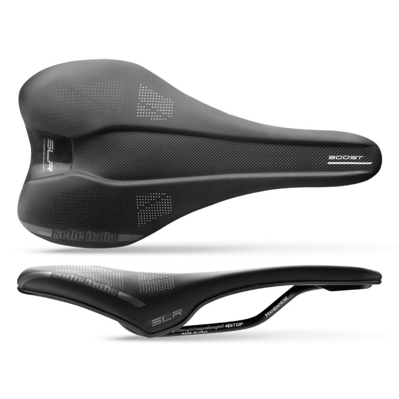 Siodło SELLE ITALIA SLR BOOST TM S (id match - S1) manganese tube 7, duro-tek, soft touch, czarne (NEW)