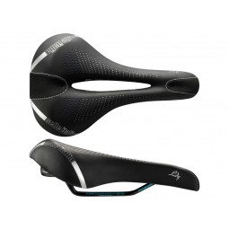 Siodło SELLE ITALIA LADY E-BIKE GEL FLOW L (id match - L2) Manganese Tube 7, fibra-tek - Mokka, 310g czarno-niebieski (DWZ)