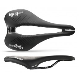 Siodło SELLE ITALIA SLR BOOST LADY SUPERFLOW L TM (id match - L3) manganese tube 7, fibra-tek, czarne (NEW 2021)