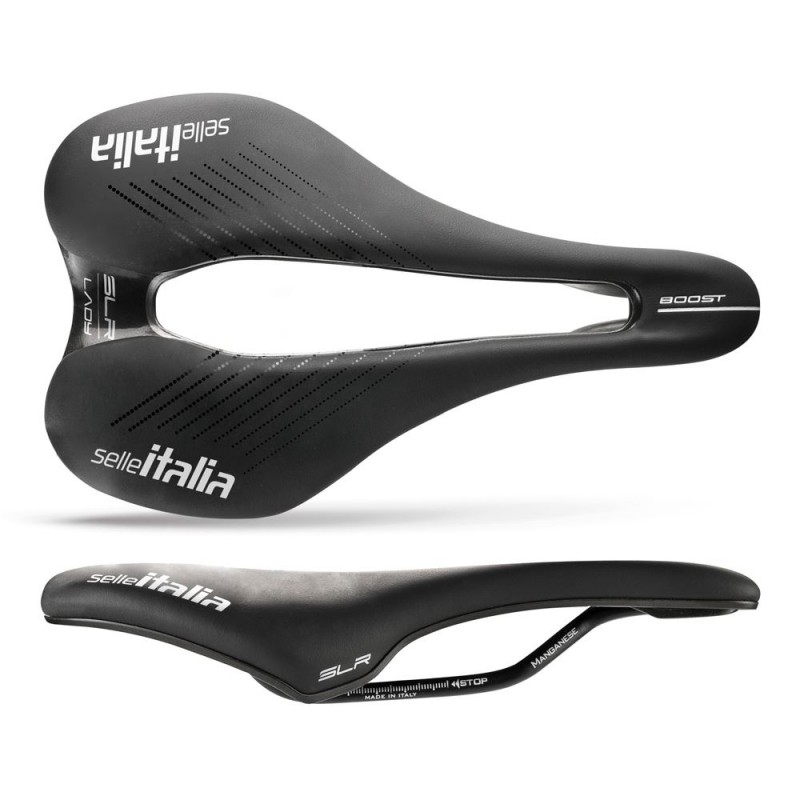 Siodło SELLE ITALIA SLR BOOST LADY SUPERFLOW L TM (id match - L3) manganese tube 7, fibra-tek, czarne (NEW 2021)