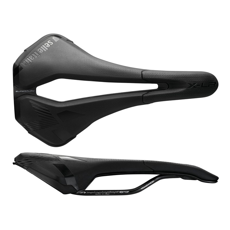 Siodło SELLE ITALIA X-LR TM AIR CROSS SUPERFLOW S (id match - S3) Manganese Tube 7, rpu, 215g czarne (NEW)