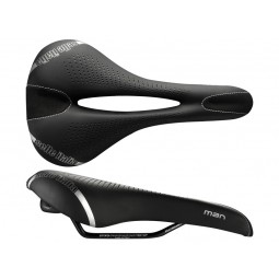 Siodło SELLE ITALIA MAN GEL FLOW L (id match - L2) Manganese Tube 7, fibra-tek, 310g czarne (NEW 2021)