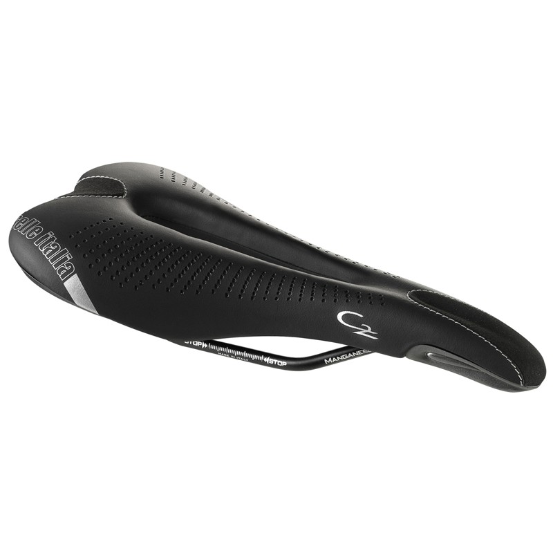 Siodło SELLE ITALIA C2 GEL FLOW S (id match - S2) Manganese Tube 7, fibra-tek, 290g czarne (NEW 2021)
