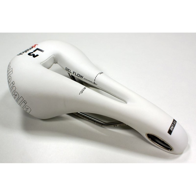 Siodło SELLE ITALIA MAX FLITE GEL FLOW L (id match - L3) manganese tube 7, białe, testowe zestaw SIT-0000000000134 (NEW)