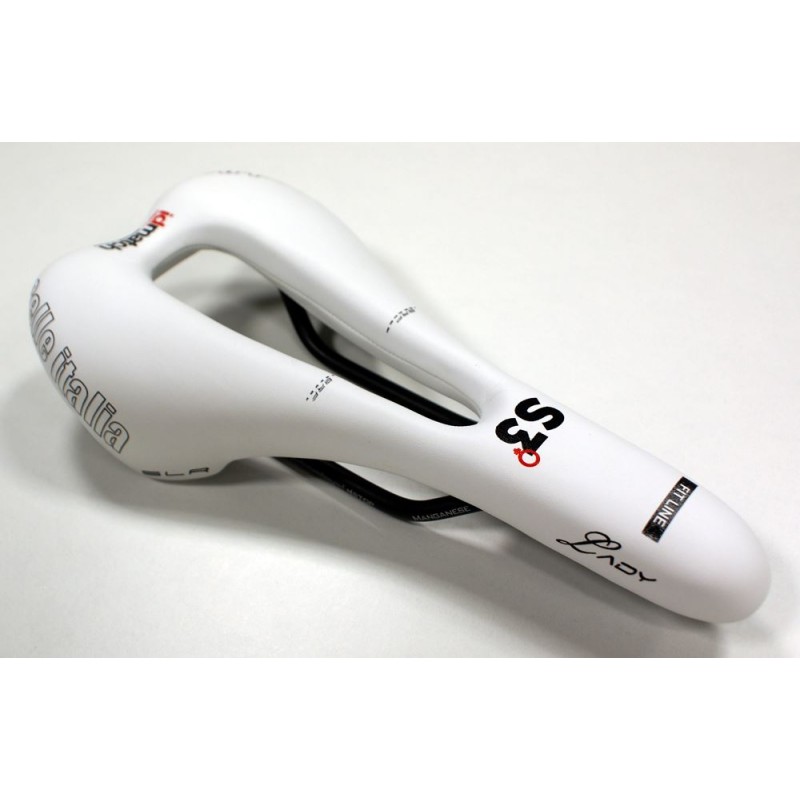 Siodło SELLE ITALIA SLR LADY FLOW S (id match - S3) manganese tube 7, białe, testowe zestaw SIT-0000000000134 (DWZ)