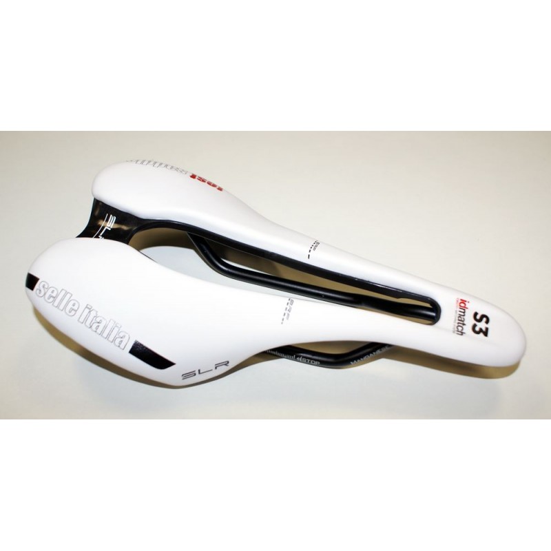 Siodło SELLE ITALIA SLR BOOST TM SUPERFLOW L (id match - L3) manganese tube 7, białe, testowe (NEW)