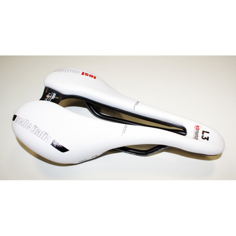 Siodło SELLE ITALIA SLR LADY BOOST TM SUPERFLOW S (id match - S3) manganese tube 7, białe, testowe (NEW)