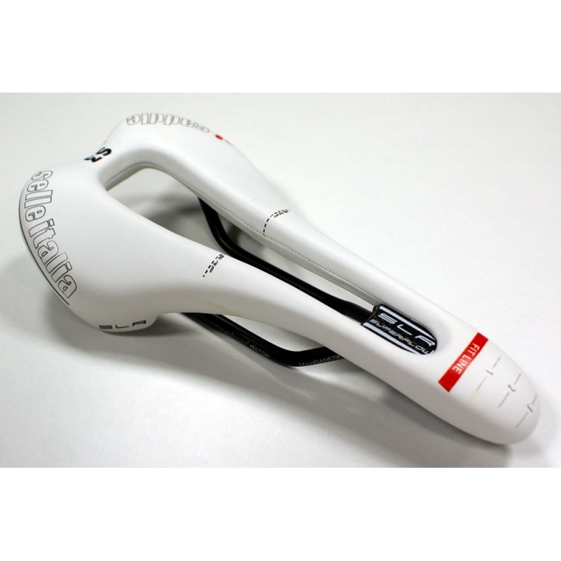 Siodło SELLE ITALIA SLR TM SUPERFLOW L (id match - L3) manganese tube 7, białe, testowe zestaw SIT-0000000000134 (NEW)