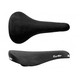 Siodło SELLE ITALIA TURBO 1980 NUBUK L (id match - L1) Fec Alloy 7, skóra nubuk, 295g czarne (NEW)